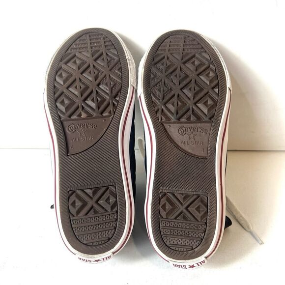 Converse All Star Big Kids Junior Sz 4 Blue Quilted High Top Zip/Lace Up Sneaker - Picture 11 of 11